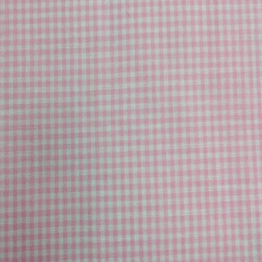 Gingham Pink 1/16 1/2yd Cuts