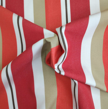 Tempotest Outdoor Fabric 120" Wide Stripes Sunset -  Sold in Half Yard Increments