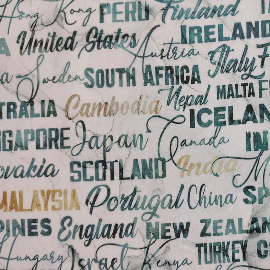 Journey - Small Script by Northcott 1/2yd Cuts