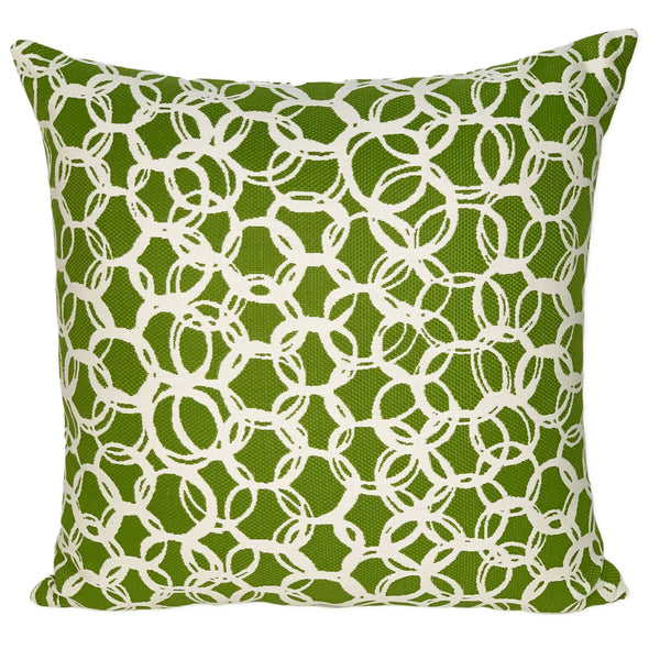 Hoop Pillow Cover in Lime