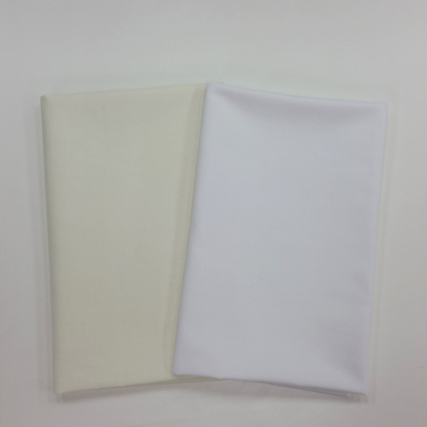 White OR Cream Solid Cotton Sateen